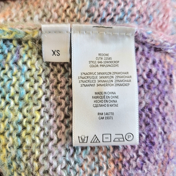 RE/DONE 90s Crop Oversized Cardigan Size XS NWT - Picture 11 of 11